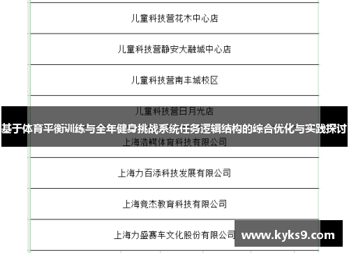 基于体育平衡训练与全年健身挑战系统任务逻辑结构的综合优化与实践探讨